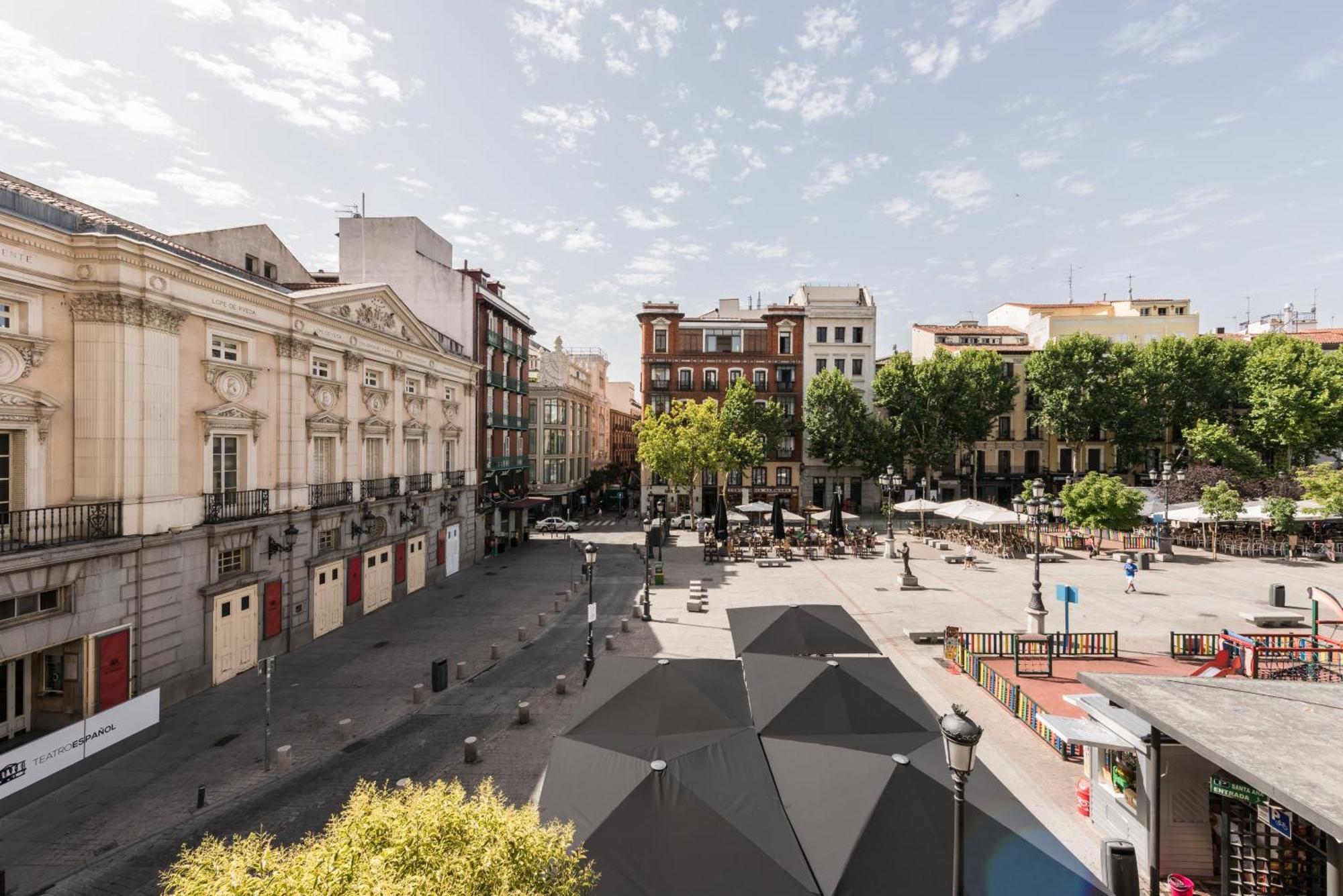 Santa Ana Plaza Appartement Madrid Kamer foto