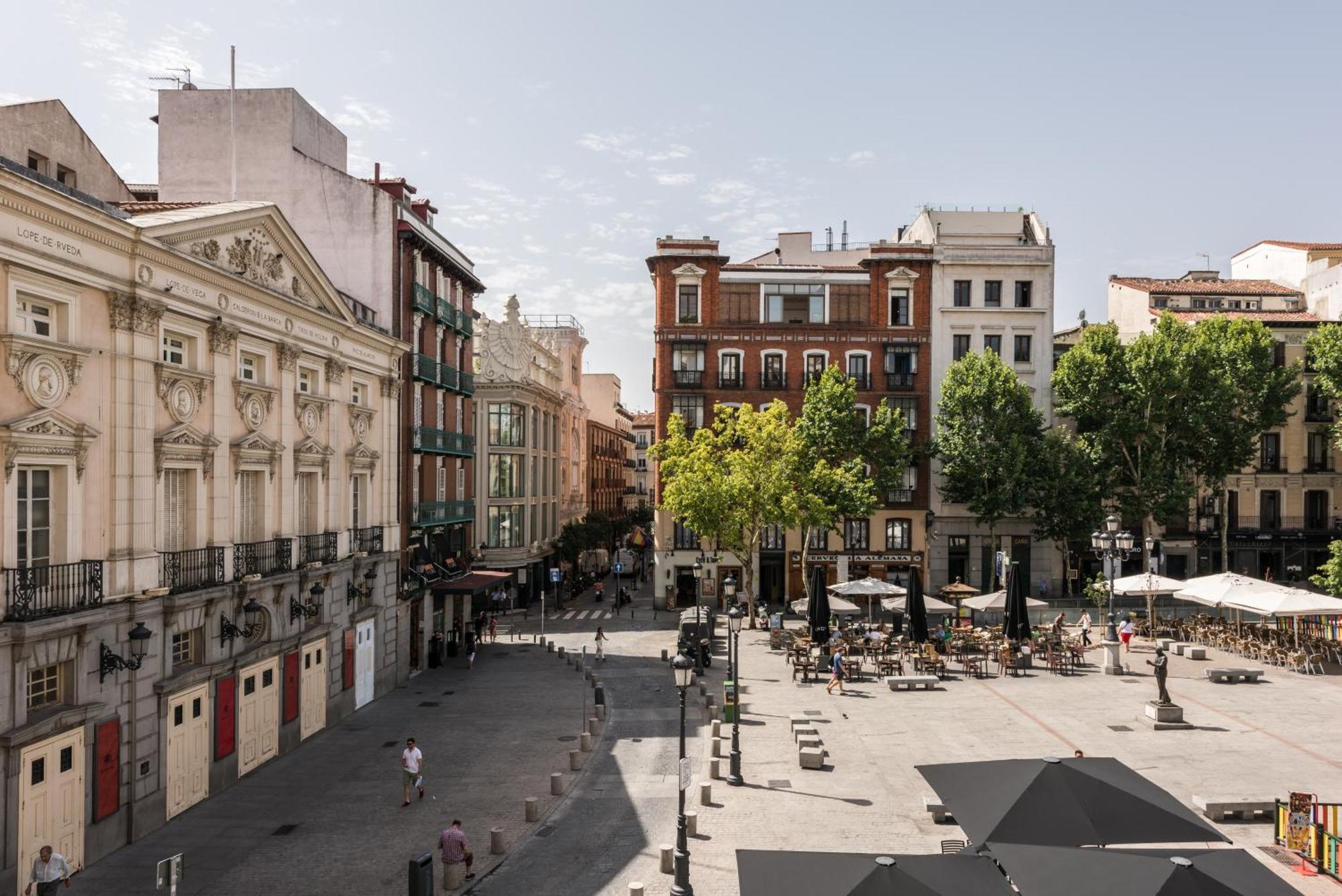 Santa Ana Plaza Appartement Madrid Kamer foto